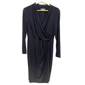 Lauren Ralph lauren dress Wrap classic black business casual feminine women 12